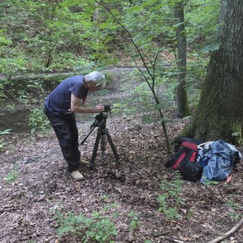 Vítek Kopřiva při přípravě záběru Vítek Kopřiva při přípravě záběru