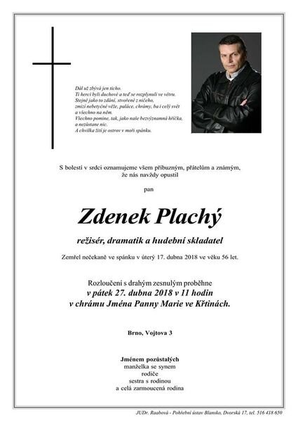 Zdenek Plachý - parte